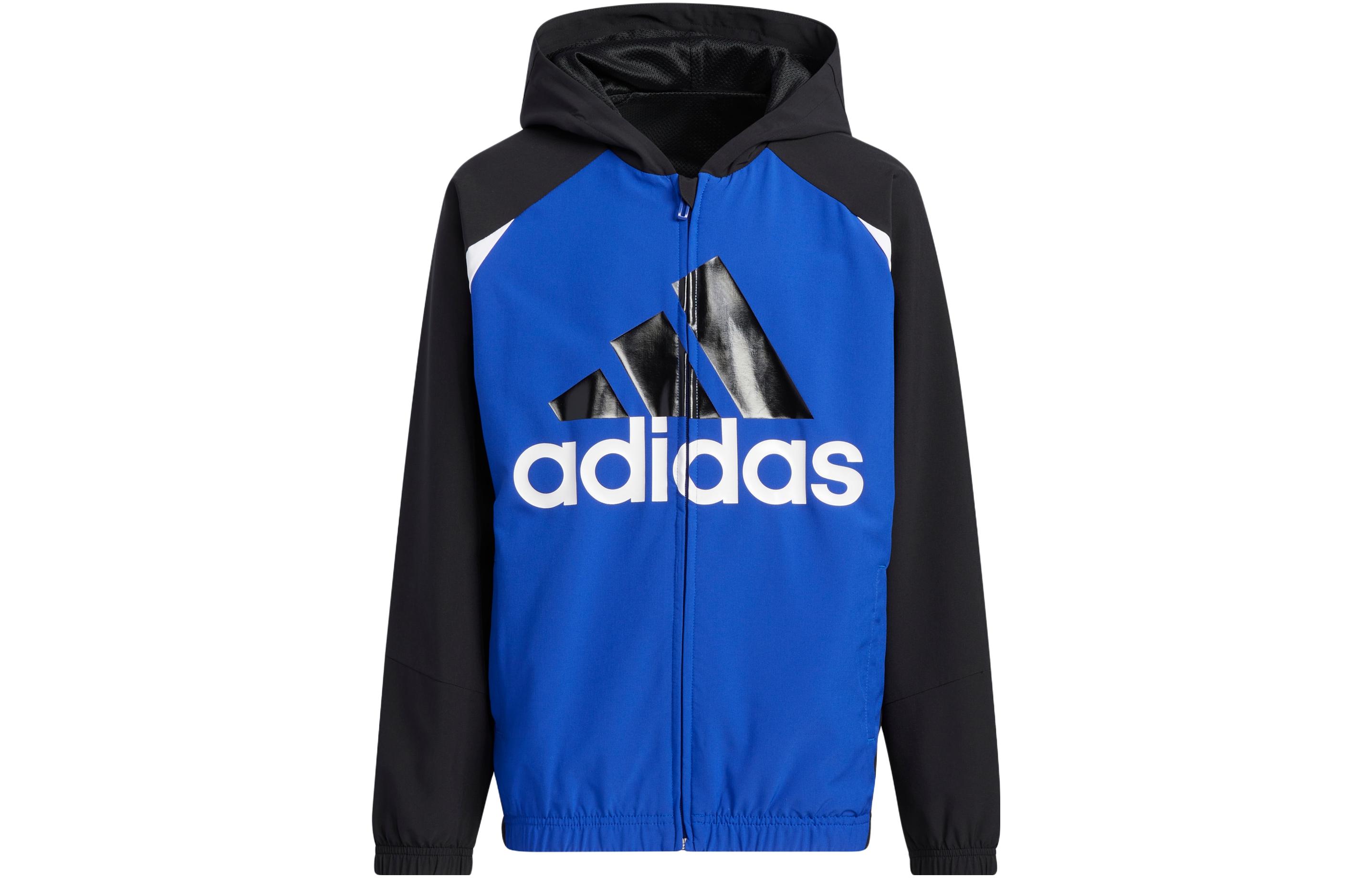 Мужская куртка adidas (полуфлуоресцентный синий/черный)