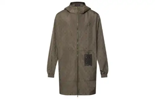 Lv 1ABJFE Mid Length Monogram Nylon Windbreaker