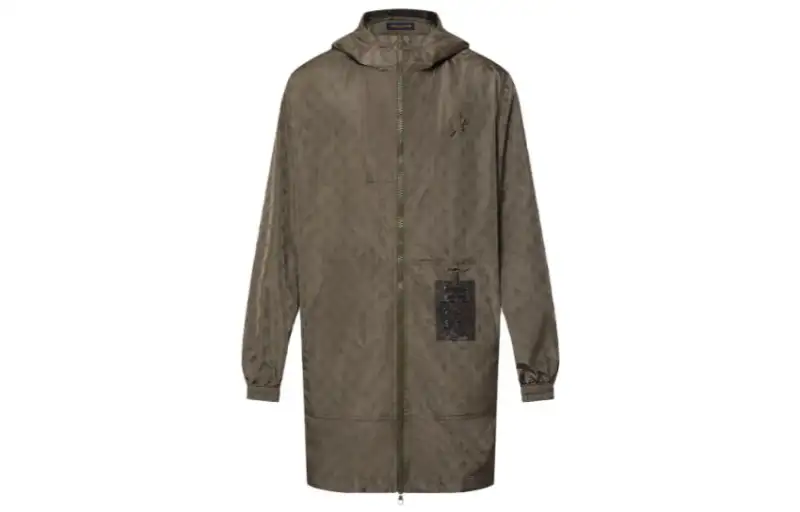 Lv 1ABJFE Mid Length Monogram Nylon Windbreaker