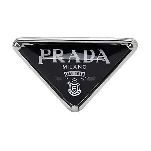 PRADA Brand Logo Enamel Earrings Women's Black