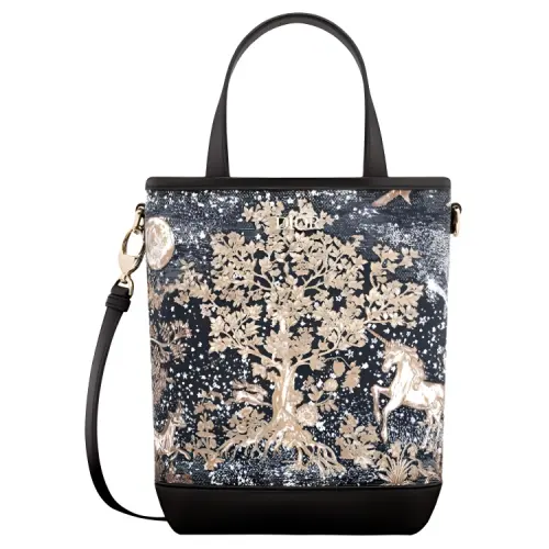 DIOR Cotton Linen Blend Canvas Handbag, Shoulder Bag, Crossbody Bag, Canvas Bag, Kids' Bag Kids' Multicolor