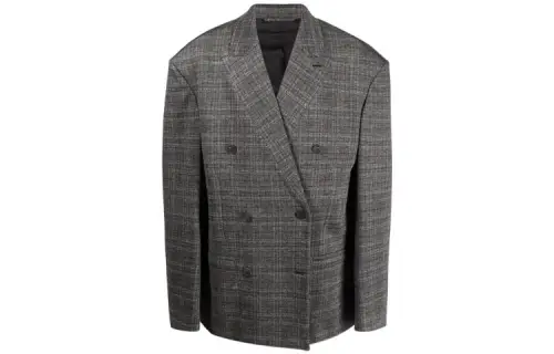 Balenciaga Checked Single-Breasted Blazer