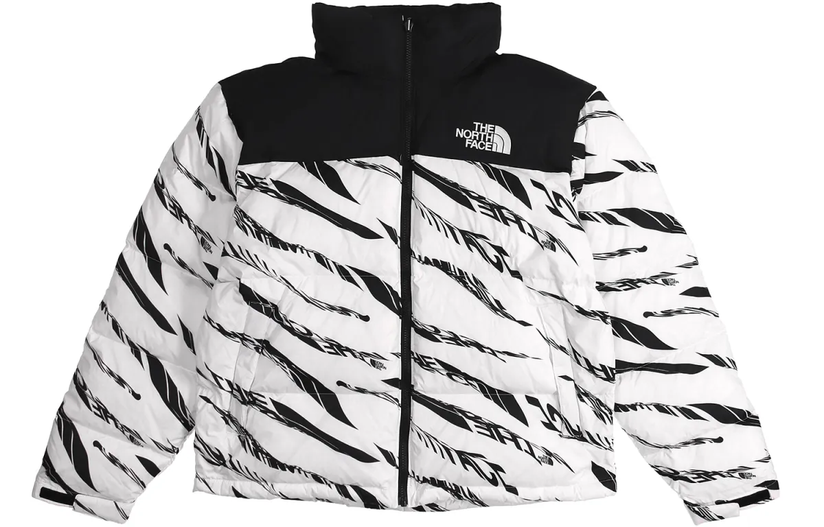 THE NORTH FACE Down Jackets Unisex White Stand Collar Moderate Straight Fit