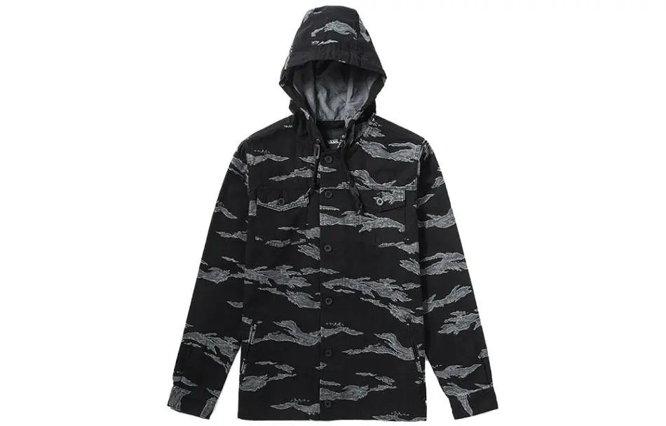 Vans Jackets Men's Black Hooded (Non-detachable) Moderate Straight Fit