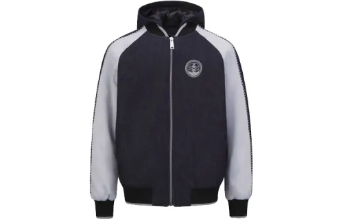 EVISU Puffer Jacket Men's Denim Blue/Black