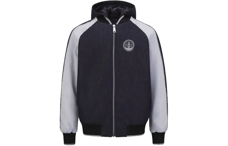 EVISU Puffer Jacket Men's Denim Blue/Black