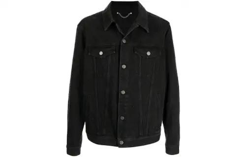 Golden Goose Denim Jackets Men's Black Lapel Moderate Other