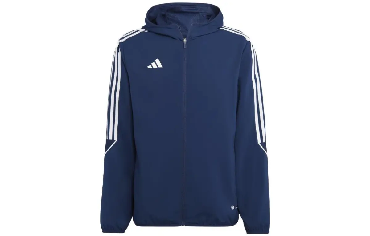 Adidas Jackets Men's Marine Blue Hooded (Non-detachable) Moderate Straight Fit