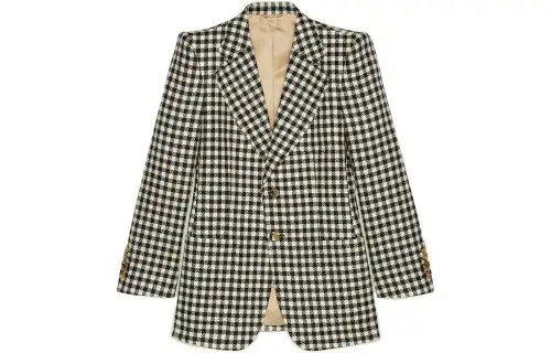 GUCCI Business Suits Men's Black/White Suit Collar Moderate