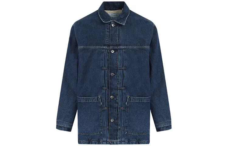 Levi's Denim Jackets Men's Blue Lapel Moderate
