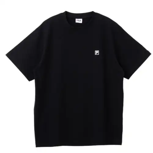 FILA T Shirts Men's Black Crew Neck Moderate
