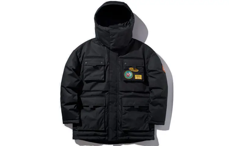 Li Ning X Disney Down Jackets Men's Black Hooded Moderate Other
