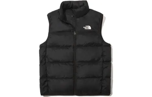THE NORTH FACE Vests Men's Black Stand Collar Thickened And Fleece Lined Other