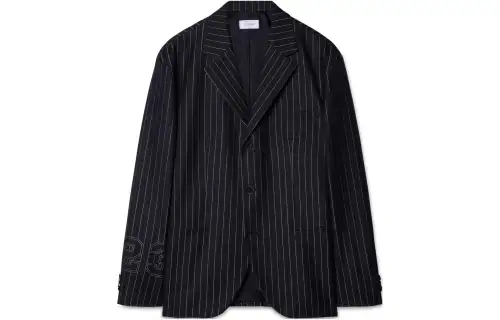 OFF-WHITE 23-print pinstriped blazer