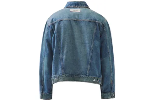 Fear Of God Essentials FW19 Denim Jackets Unisex Lapel Moderate