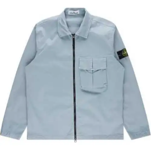 STONE ISLAND SS23 Jackets & Coats Men's Light Blue