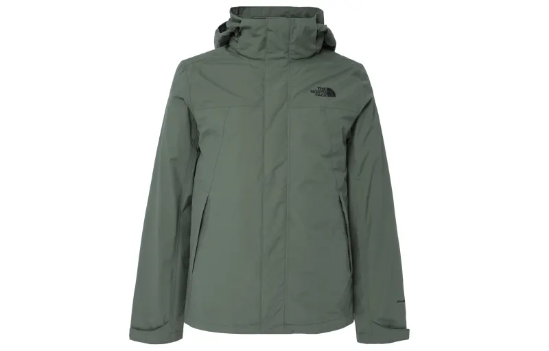 THE NORTH FACE Outdoor Hiking Waterproof, Windproof, UV Protection, Thermal Windbreaker Jacket Men's Olive Green