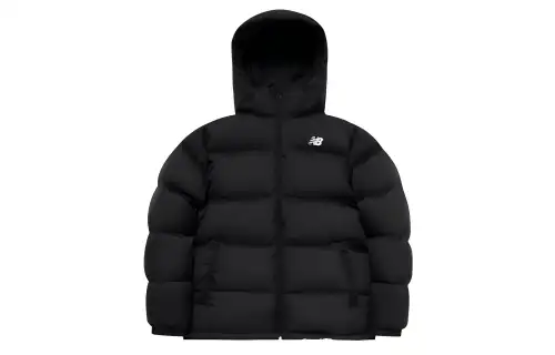 New Balance Down Jackets Men's Black Hooded Moderate Other
