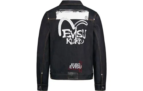 EVISU Denim Jackets Men's Denim Blue Moderate
