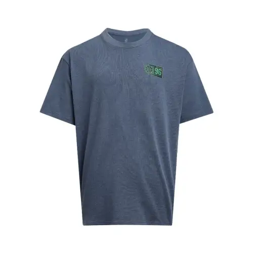 Under Armour Heavyweight Hoops Courtside T Shirt Men's Downpour Gray/Kelly Green Team