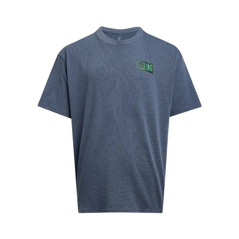 Under Armour Heavyweight Hoops Courtside T Shirt Men's Downpour Gray/Kelly Green Team