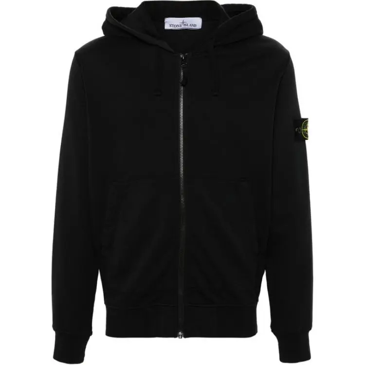 STONE ISLAND Compass Patch Zip Up Hoodie