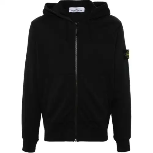 STONE ISLAND Compass Patch Zip Up Hoodie