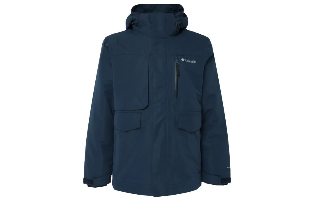 Columbia Omni Heat Waterproof, Windproof, And Water Repellent Windbreaker Jacket Men's Navy Blue