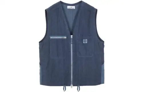 STONE ISLAND SS23 Vest Unisex Blue