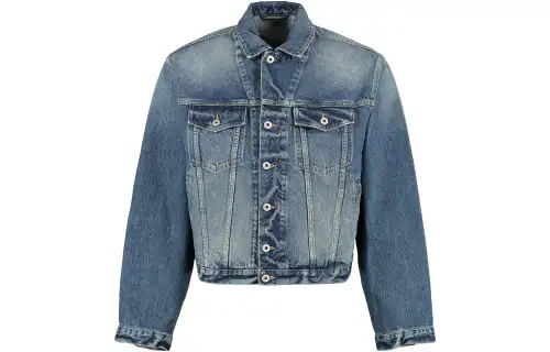 KENZO Button Up Cropped Denim Jacket