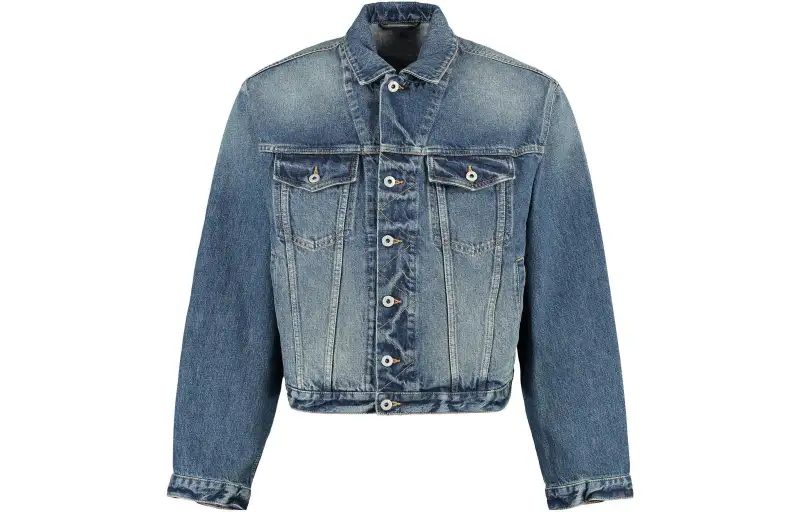 KENZO Button Up Cropped Denim Jacket