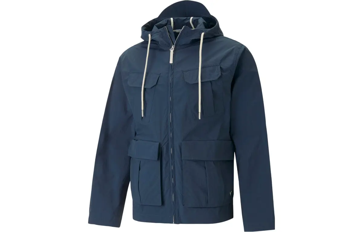 PUMA Jackets Unisex Midnight Blue Hooded Moderate