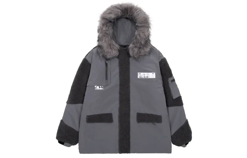 KILLWINNER Puffer Jackets Unisex Fur Collar Moderate