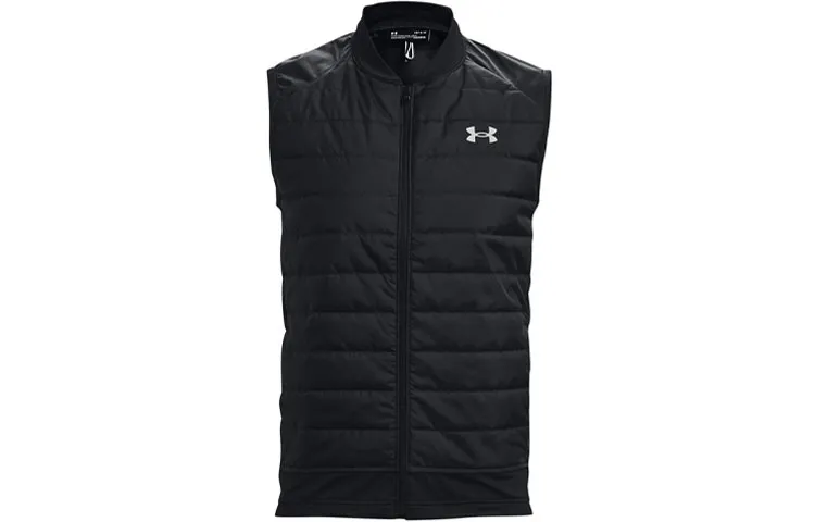 Under Armour Vests Men's Black Stand Collar Thickened And Fleece-Lined Other