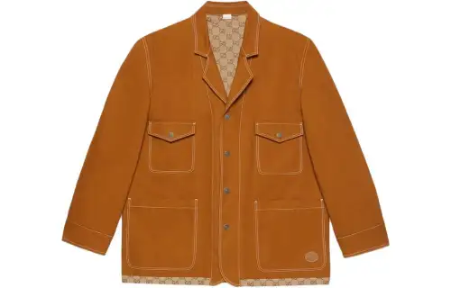 GUCCI Jackets Men's Light Brown Moderate