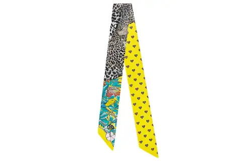 HERMES 2000 2020 Jungle Love Silk Twilly Scarf Scarves