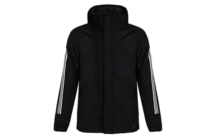Adidas 3 Stripes Puffer Jacket International Version, Winter Men's Black
