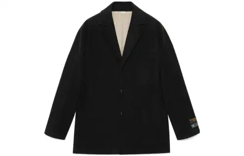 GUCCI Business Suits Men's Black Suit Collar Moderate