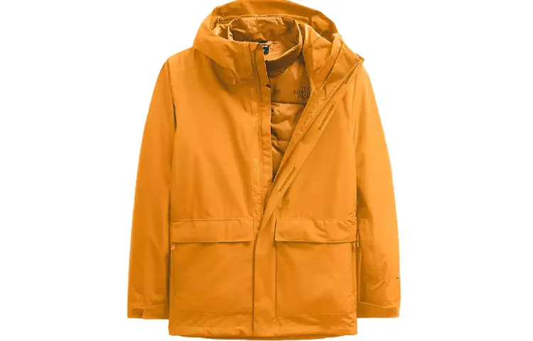 THE NORTH FACE Windbreaker Jackets Men's Yellow Hooded Moderate