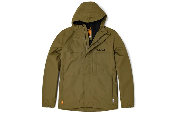 Timberland Outdoor Hiking Waterproof And Windproof Windbreaker Jacket Unisex Dark Olive Green