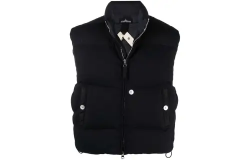 STONE ISLAND STONE ISLAND SHADOW PROJECT Series Vests Unisex Black Stand Collar Moderate Other