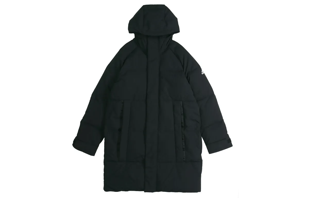 Adidas Down Jackets Men's Black Hooded (Non-detachable) Moderate