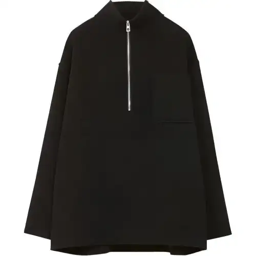 LOEWE Cashmere Wool Zip Up Vareuse Pull Over Jacket