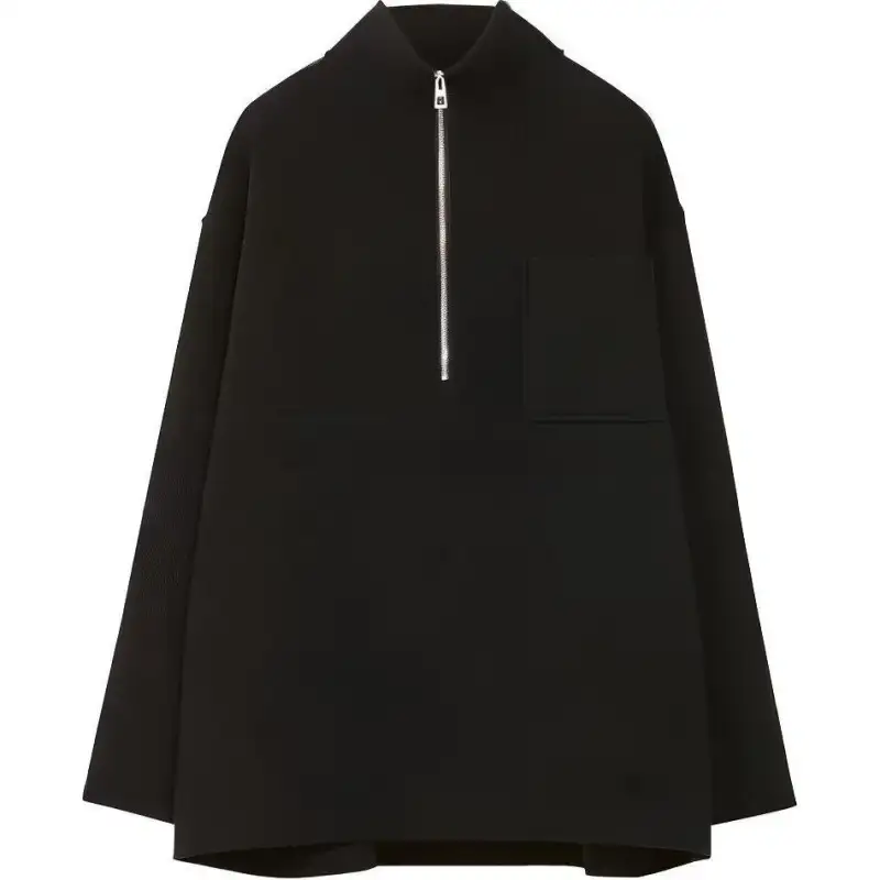 LOEWE Cashmere Wool Zip Up Vareuse Pull Over Jacket