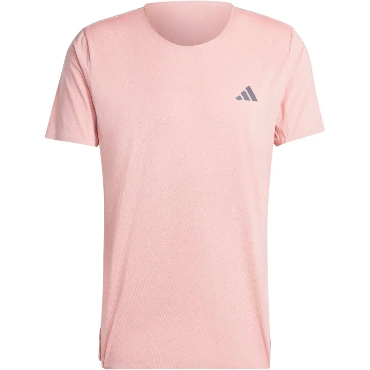 Adidas T-Shirts Men's Pink Crew Neck Moderate Straight Fit