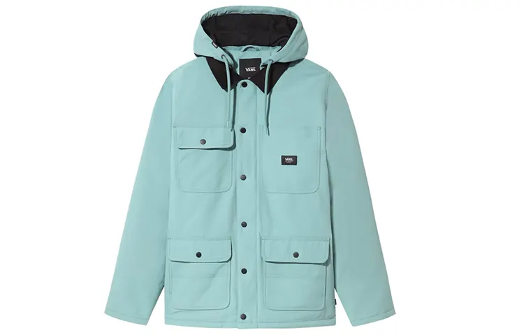 Vans Puffer Jackets Men's Oil Blue Detachable Hood Moderate Other