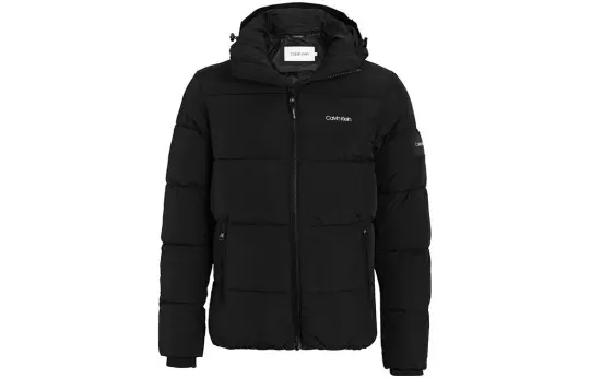 Calvin Klein Jackets Men's Black Hooded Thickened Other