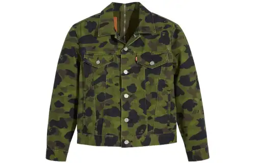 Bape X Levi's Color Camo Trucker Jacket America Exclusive