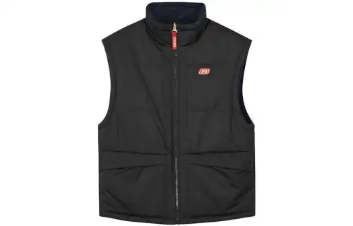 Skechers New Year Vests Men's Carbon Black Stand Collar Moderate Other