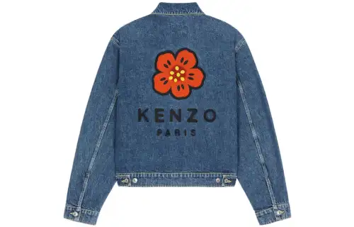 KENZO X Nigo Boke Flower Embroidered Denim Tracker Jacket
